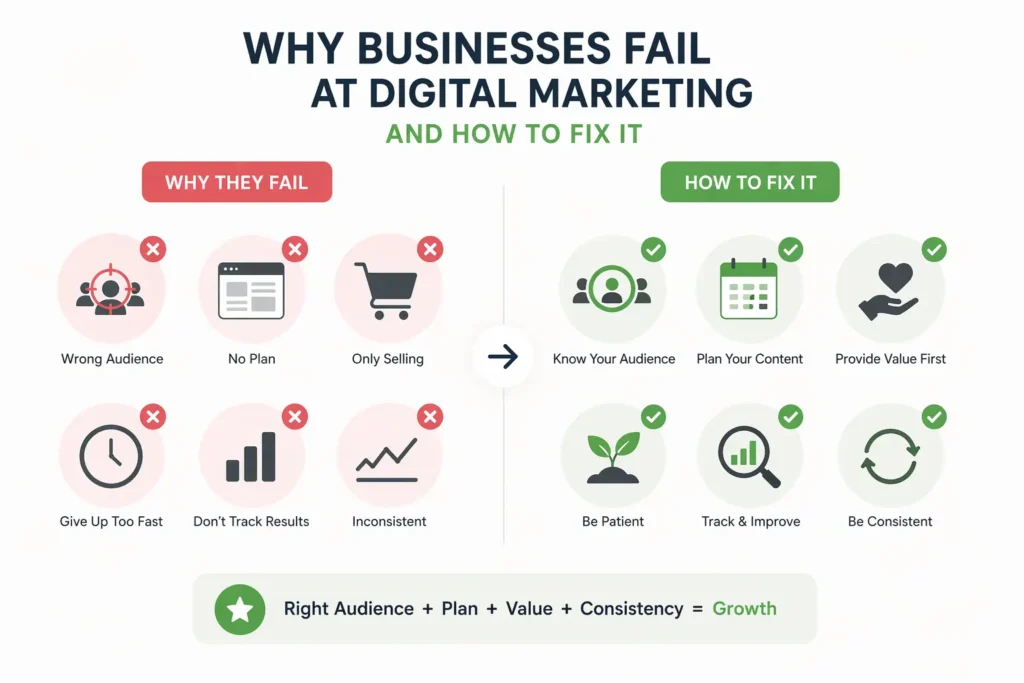 Why Most Businesses Fail at Digital Marketing (And How to Fix It)