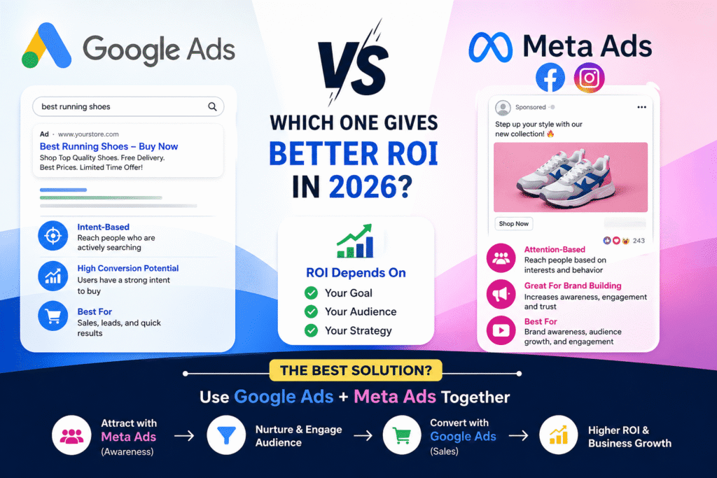 Google Ads vs Meta Ads: Which One Gives Better ROI in 2026? (Solution Guide)